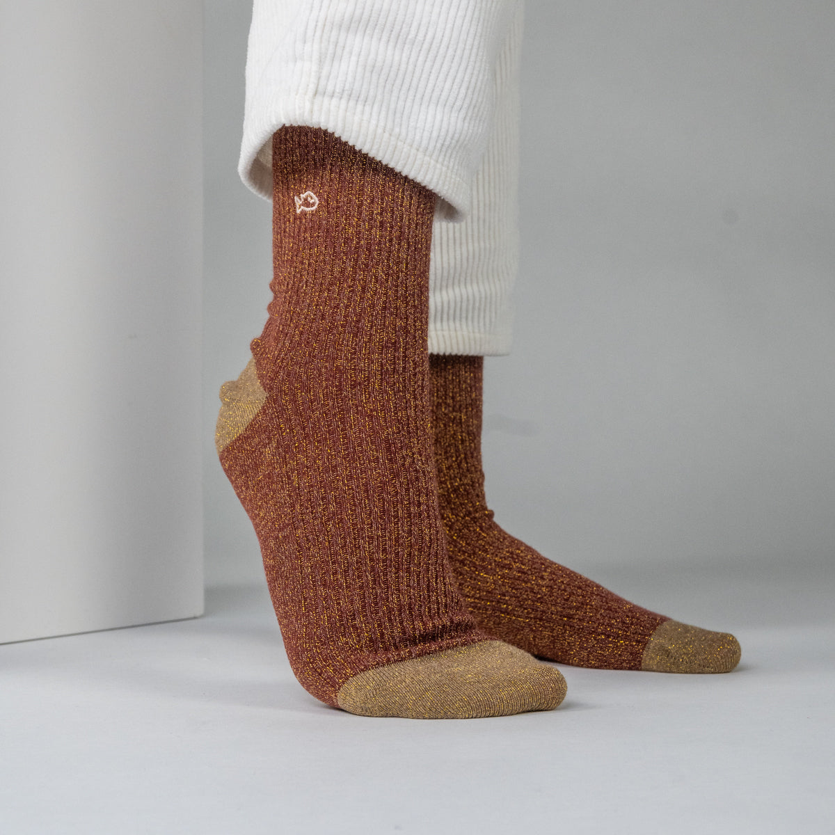 Socks in combed cotton Vintage - Copper