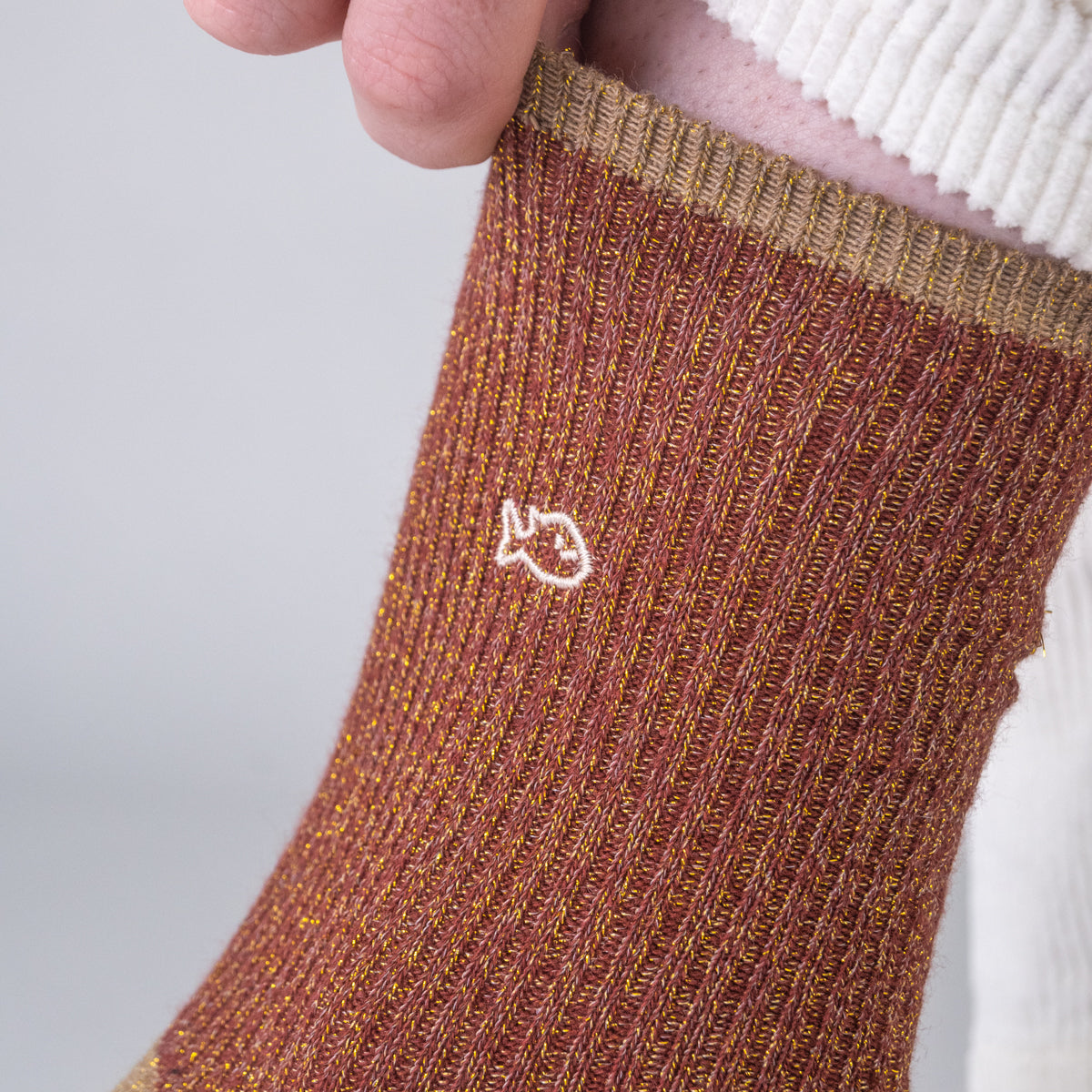 Chaussettes en coton peigné Vintage - Copper