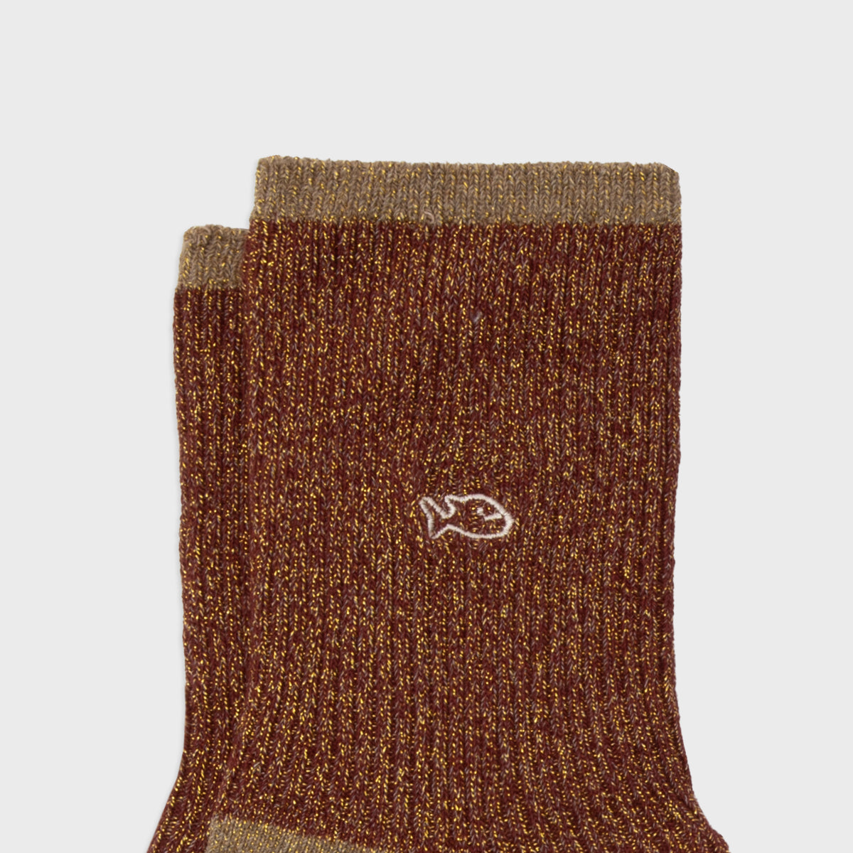 Chaussettes en coton peigné Vintage - Copper