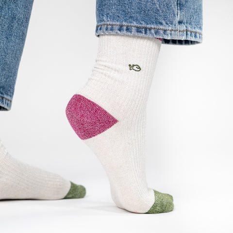 Socks in combed cotton Vintage - White