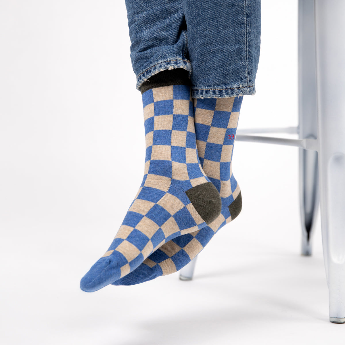 Socks in combed cotton Checked - Spa