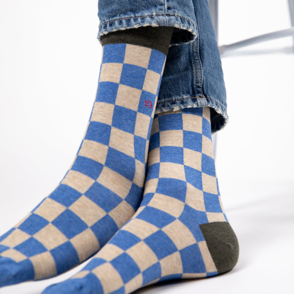 Socks in combed cotton Checked - Spa