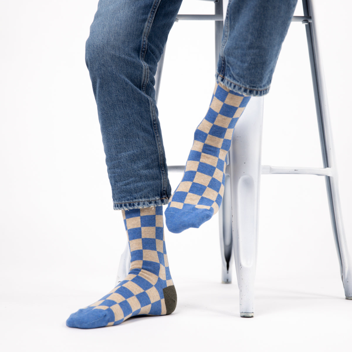 Socks in combed cotton Checked - Spa