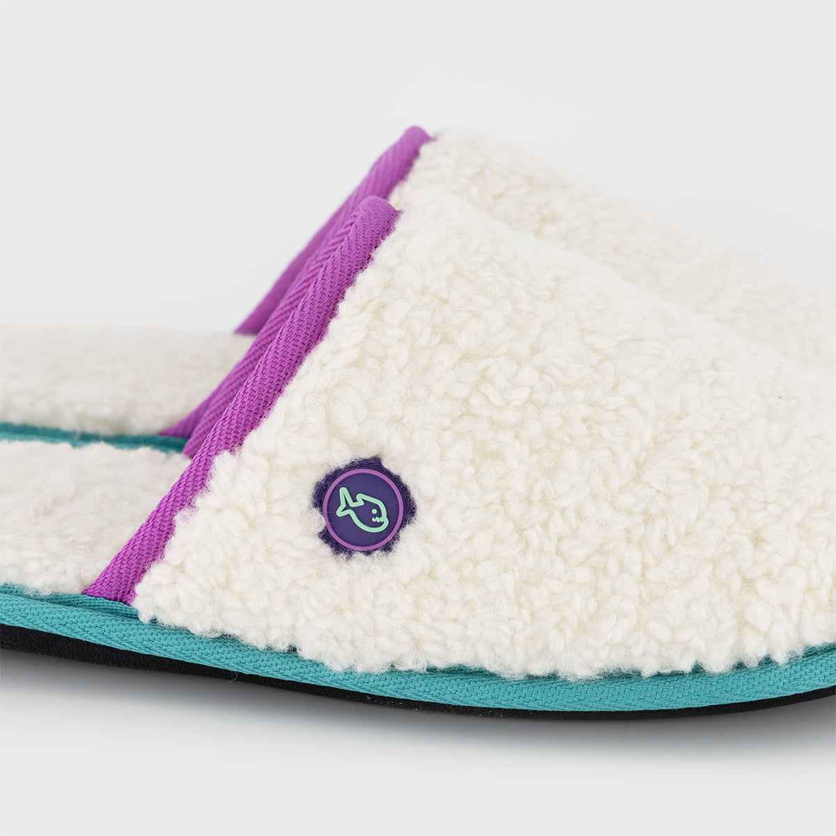 Chaussons en sherpa Violet