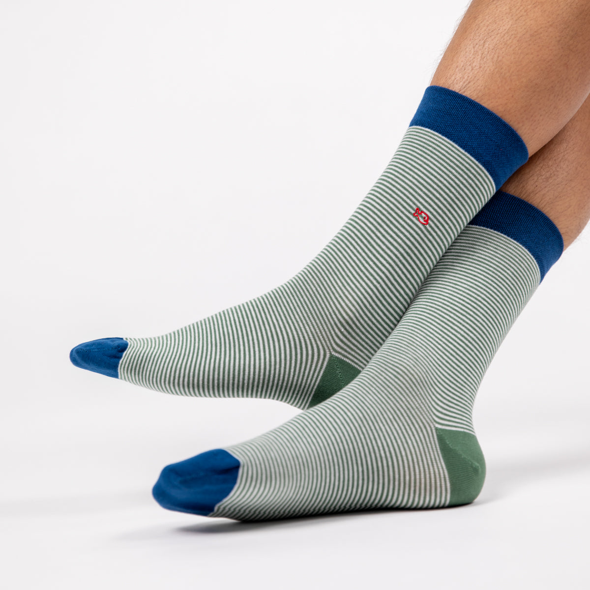 Socks in combed cotton Striped - Natural