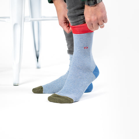 Socks in combed cotton Striped - City