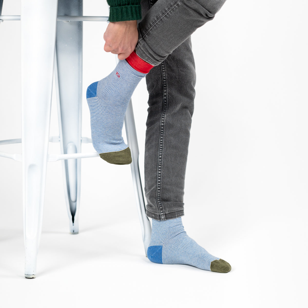 Socks in combed cotton Striped - City