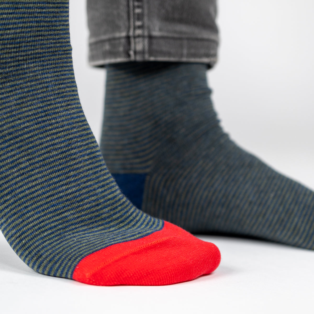 Socks in combed cotton Striped - Elegant