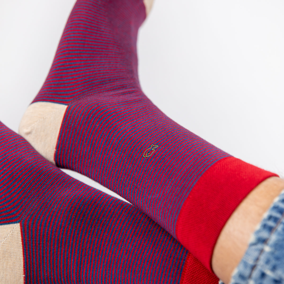 Socks in combed cotton Striped - Urban