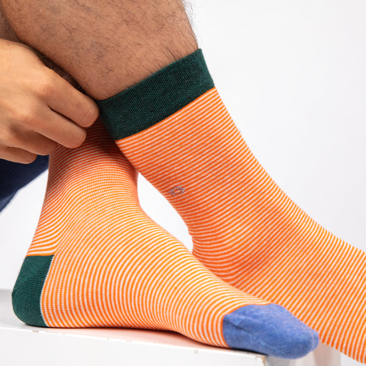 Socks in combed cotton Striped - Bold