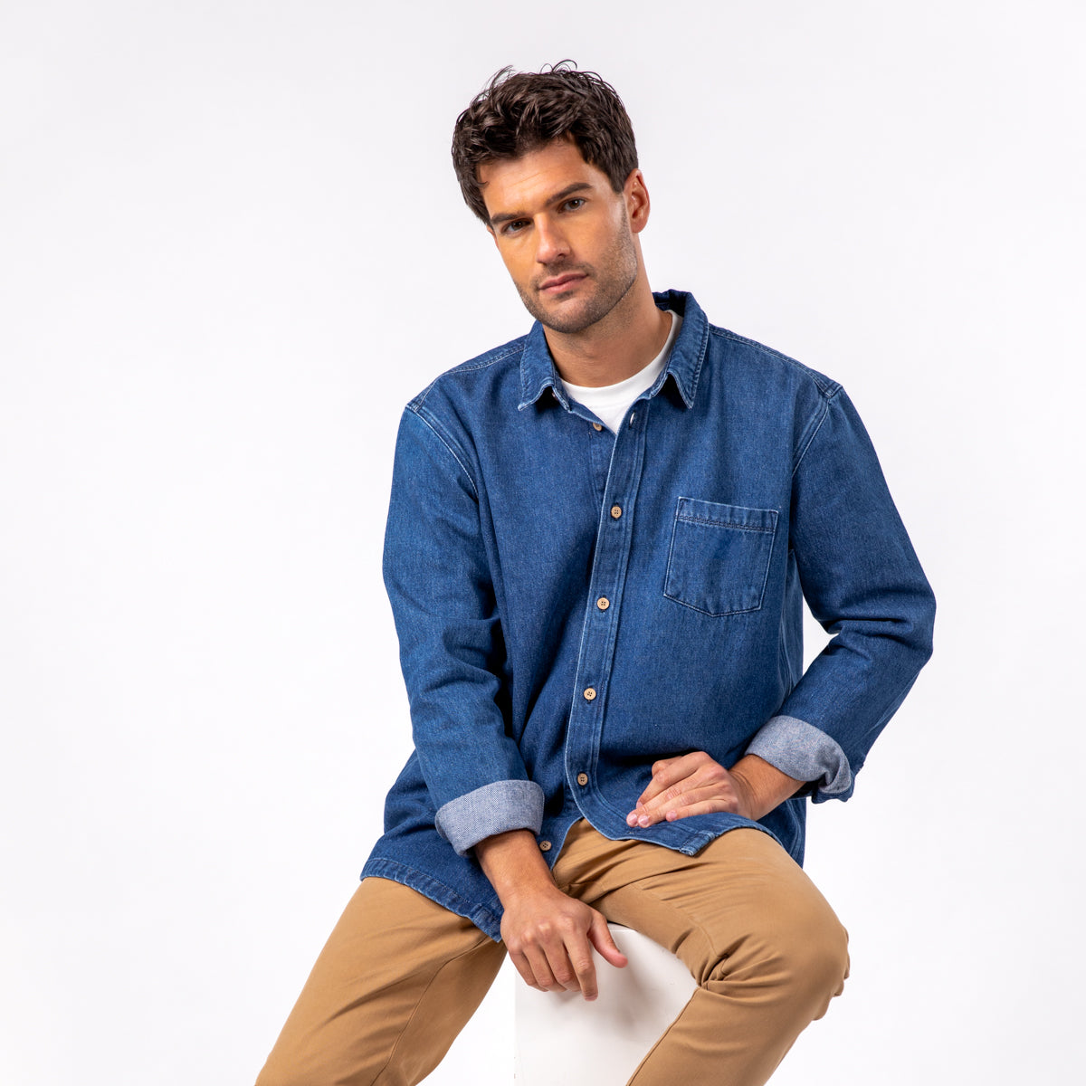 Denim overshirt - Dark jeans