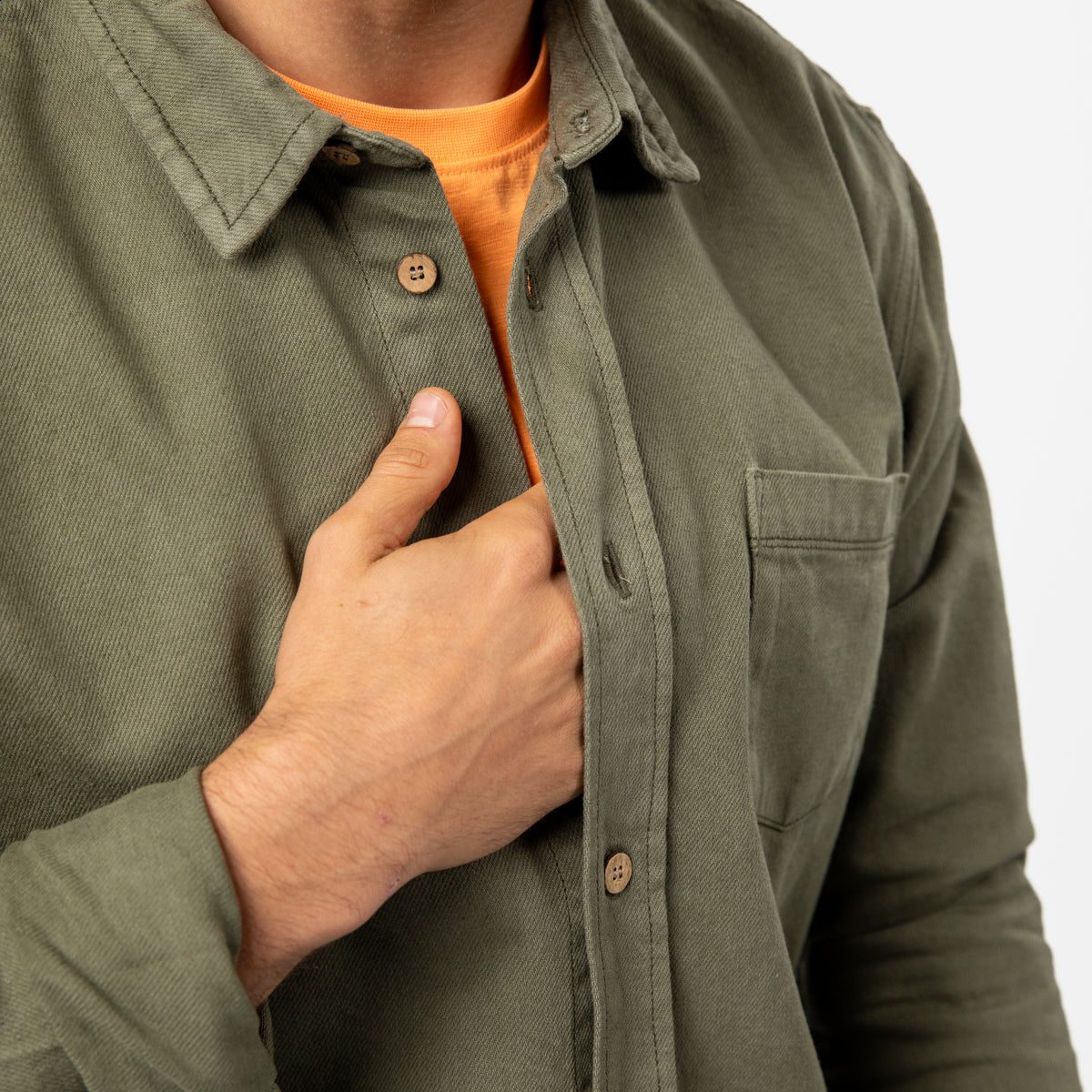 Denim overshirt - Khaki