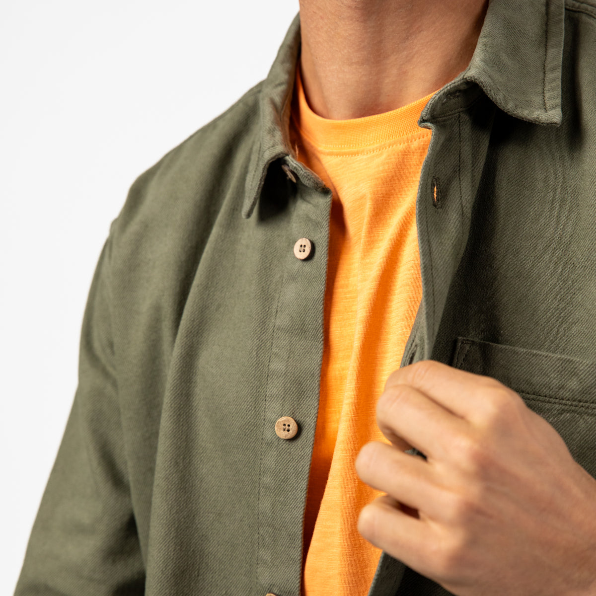 Denim overshirt - Khaki