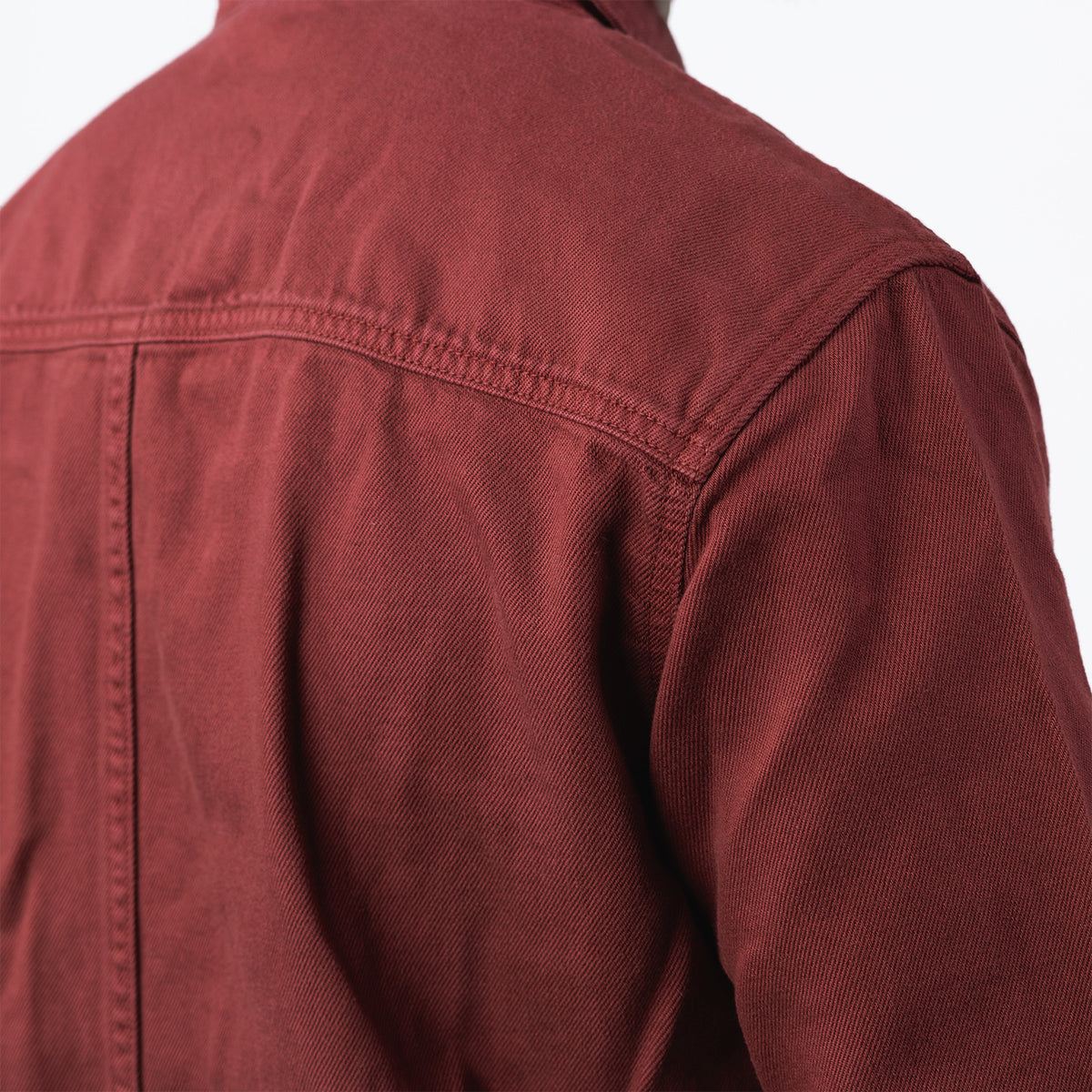 Denim overshirt - Burgundy