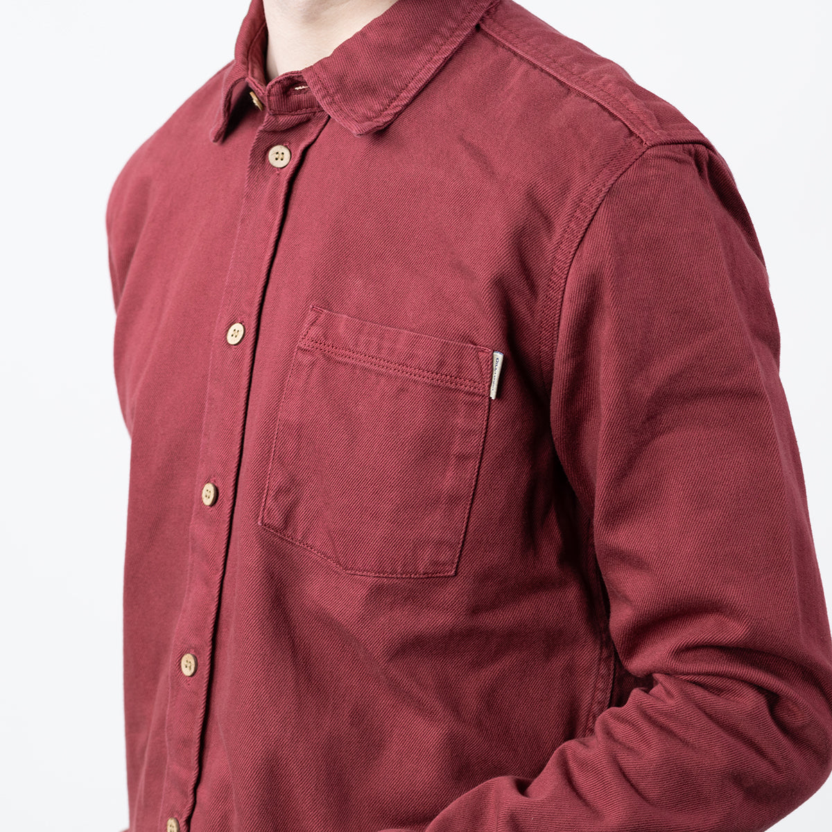 Denim overshirt - Burgundy