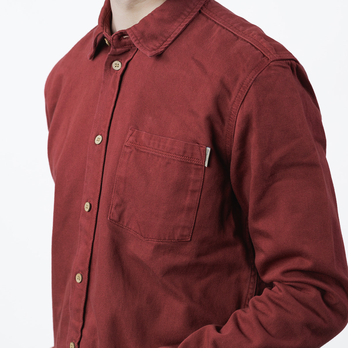 Denim overshirt - Burgundy