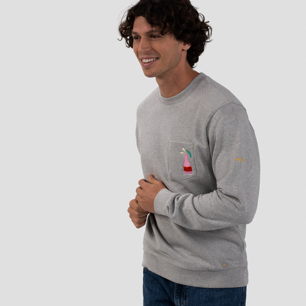 Sweatshirt gris brodé MARIISORÉ x BILLYBELT