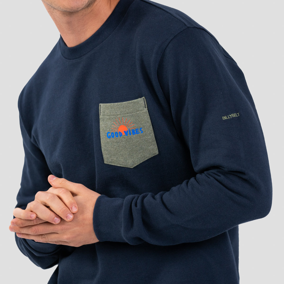 Blue printed sweatshirt MARIISORÉ x BILLYBELT