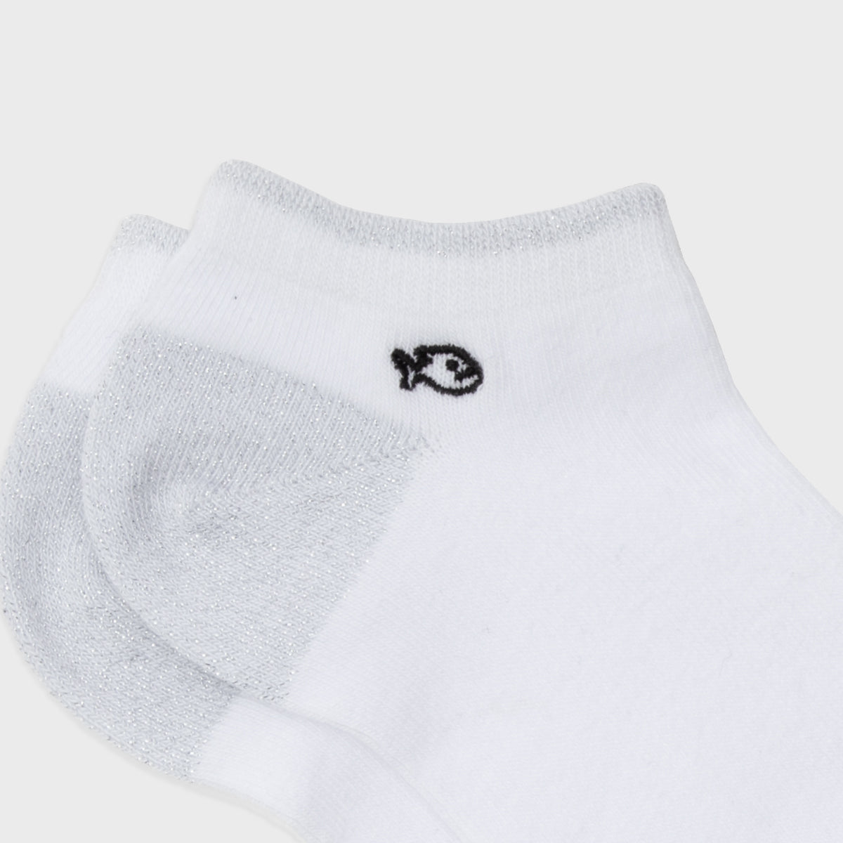 Glitter socks in combed cotton Plain - White