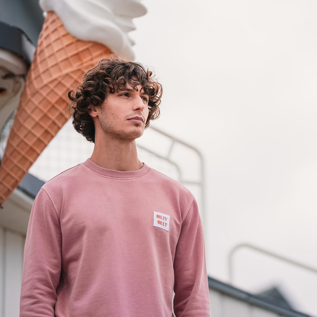 100% organic cotton sweatshirt Billyclub - Pink
