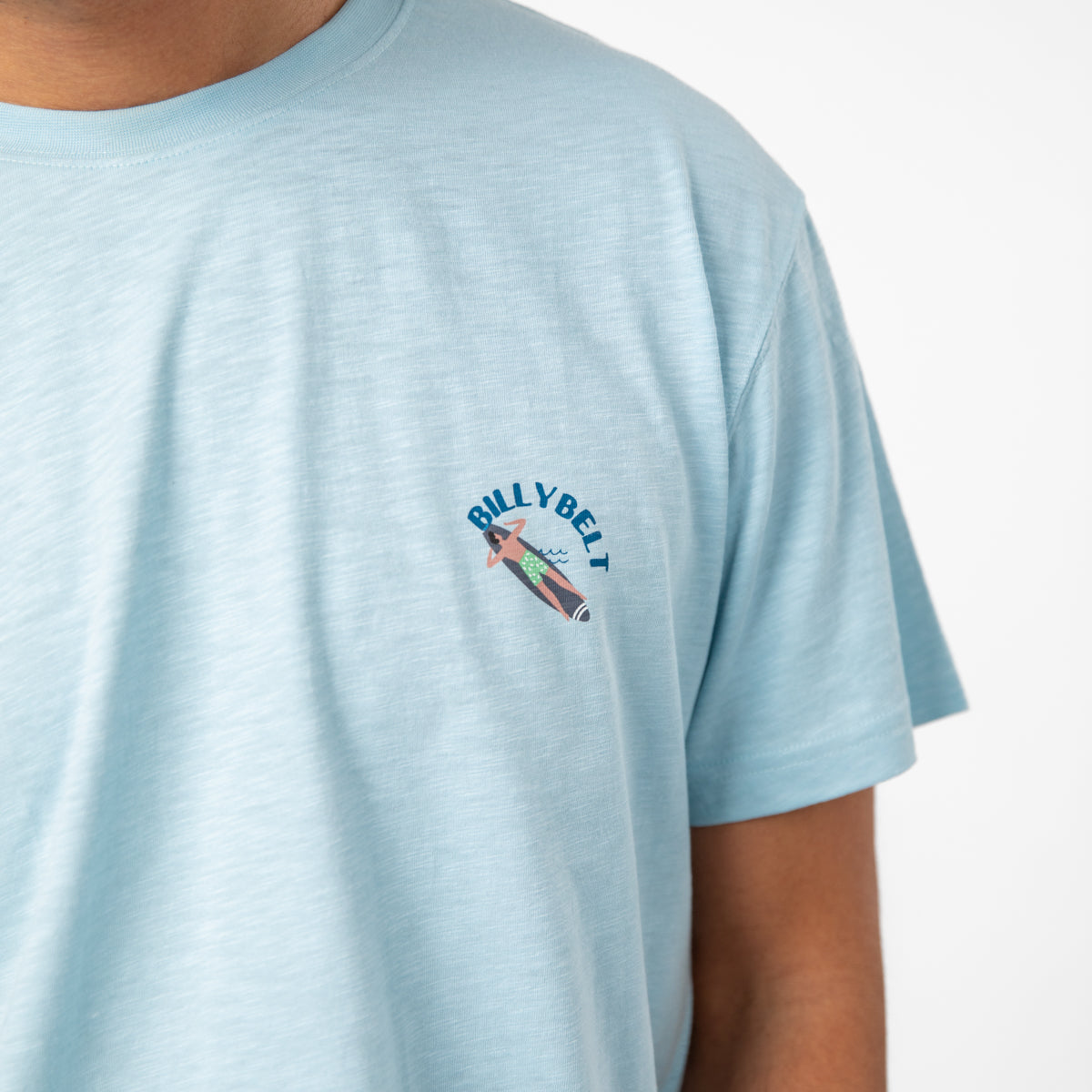 100% organic cotton t-shirt Surfer - Light blue, surfer printed
