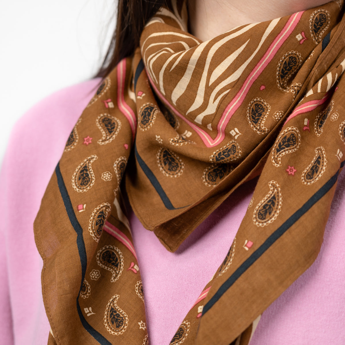 Scarf 100% organic cotton Ambre