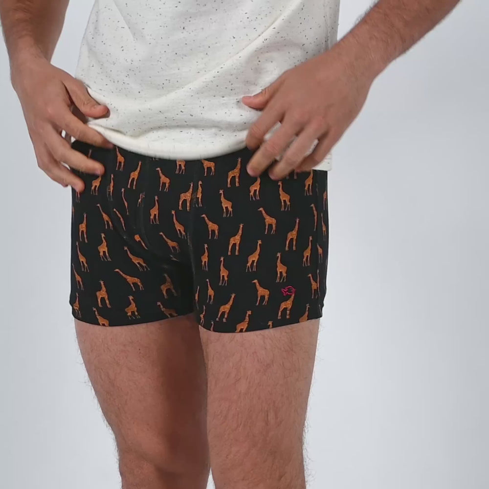 Boxer brief in organic cotton Giraffe