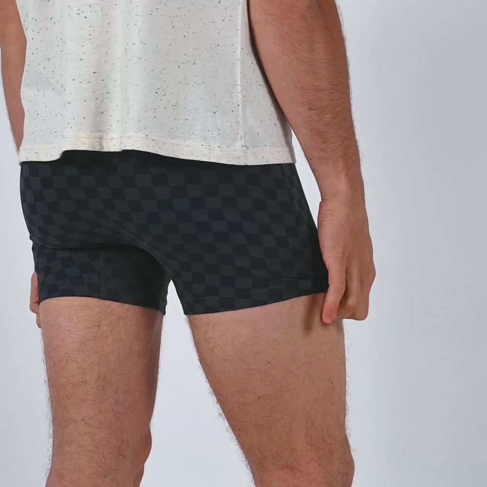 Boxer brief in organic cotton Checkmate