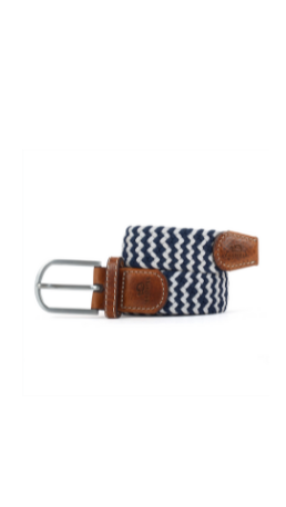 Billybelt blue and white woven belt